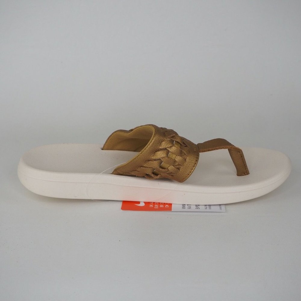 Nike Bella Kai Thong 2 Women Sandals Slide Sport Pale Ivory DS - Picture 2 of 11